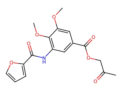 2-Oxopropyl 3-(furan-2-carbonylamino)-4,5-dimethoxybenzoate structure