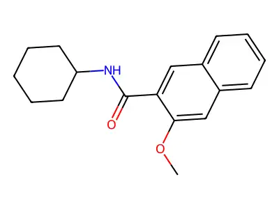 N-cyclohexyl-3-methoxynaphthalene-2-carboxamide structure