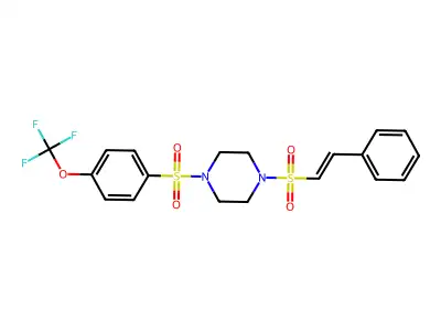 1-(2-Phenylethenesulfonyl)-4-[4-(trifluoromethoxy)benzenesulfonyl]piperazine structure