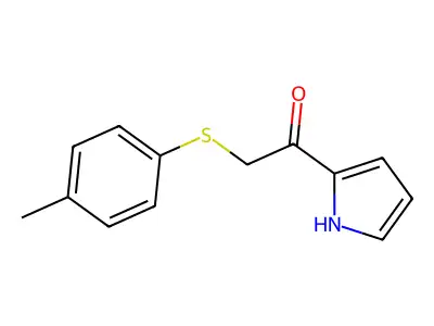 2-(4-methylphenyl)sulfanyl-1-(1H-pyrrol-2-yl)ethanone structure