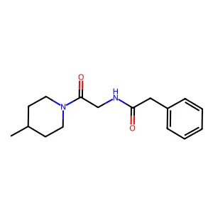 N-[2-(4-methylpiperidin-1-yl)-2-oxoethyl]-2-phenylacetamide structure