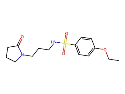 4-ethoxy-N-[3-(2-oxopyrrolidin-1-yl)propyl]benzenesulfonamide structure
