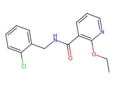 N-[(2-chlorophenyl)methyl]-2-ethoxypyridine-3-carboxamide structure