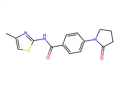 N-(4-methyl-1,3-thiazol-2-yl)-4-(2-oxopyrrolidin-1-yl)benzamide structure