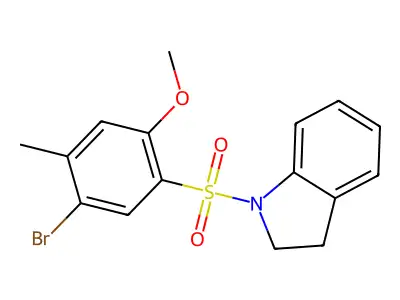5-Bromo-1-(indolinylsulfonyl)-2-methoxy-4-methylbenzene structure