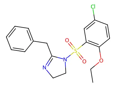 2-benzyl-1-(5-chloro-2-ethoxybenzenesulfonyl)-4,5-dihydro-1H-imidazole structure