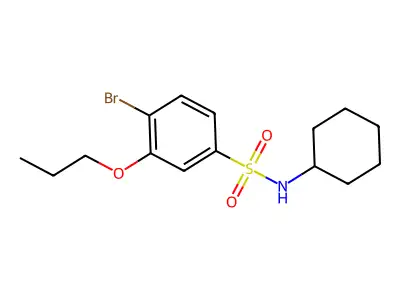 4-bromo-N-cyclohexyl-3-propoxybenzenesulfonamide structure