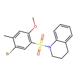 1-(5-bromo-2-methoxy-4-methylphenyl)sulfonyl-3,4-dihydro-2H-quinoline structure