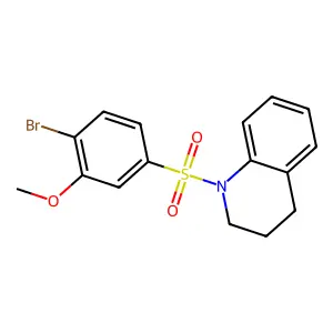1-(4-bromo-3-methoxyphenyl)sulfonyl-3,4-dihydro-2H-quinoline structure