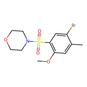 4-[(5-Bromo-2-methoxy-4-methylphenyl)sulfonyl]morpholine structure