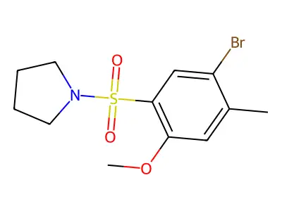 1-[(5-Bromo-2-methoxy-4-methylphenyl)sulfonyl]pyrrolidine structure