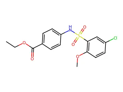 Ethyl 4-{[(5-chloro-2-methoxyphenyl)sulfonyl]amino}benzoate structure