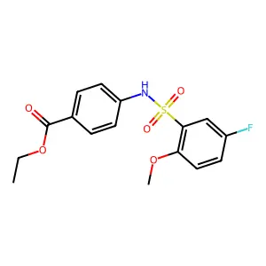 Ethyl 4-{[(5-fluoro-2-methoxyphenyl)sulfonyl]amino}benzoate structure