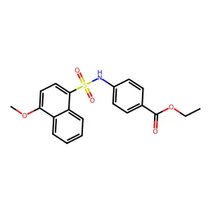Ethyl 4-(4-methoxynaphthalene-1-sulfonamido)benzoate structure