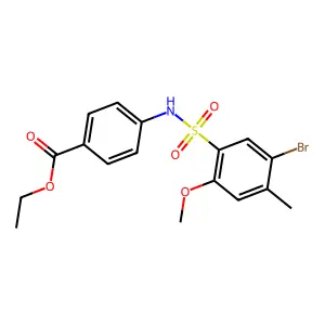 Ethyl 4-[(5-bromo-2-methoxy-4-methylphenyl)sulfonylamino]benzoate structure