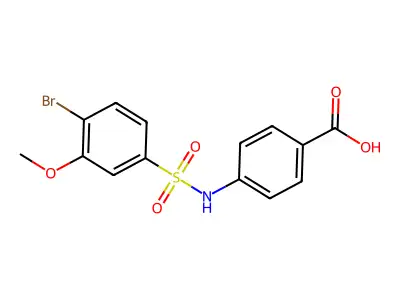 4-{[(4-Bromo-3-methoxyphenyl)sulfonyl]amino}benzoic acid structure