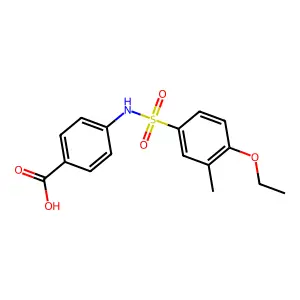 4-{[(4-Ethoxy-3-methylphenyl)sulfonyl]amino}benzoic acid structure