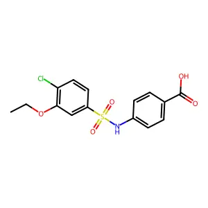 4-{[(4-Chloro-3-ethoxyphenyl)sulfonyl]amino}benzoic acid structure