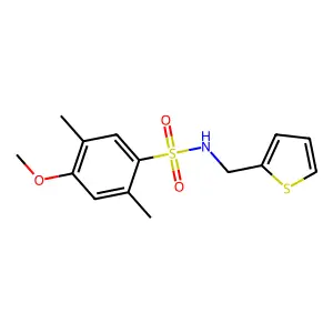 4-methoxy-2,5-dimethyl-N-(2-thienylmethyl)benzenesulfonamide structure
