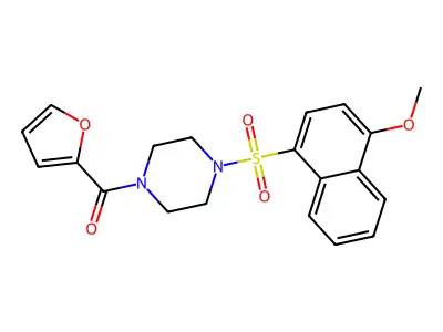Furan-2-yl-[4-(4-methoxynaphthalen-1-yl)sulfonylpiperazin-1-yl]methanone structure