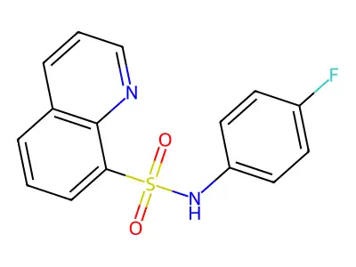 N-(4-fluorophenyl)quinoline-8-sulfonamide structure