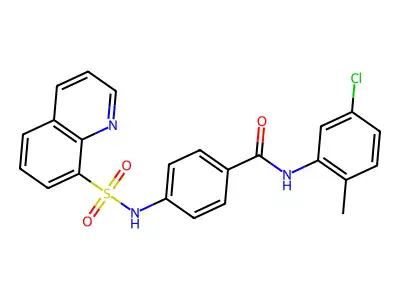 N-(5-chloro-2-methylphenyl)-4-[(8-quinolinylsulfonyl)amino]benzamide structure