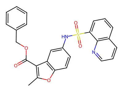 Benzyl 2-methyl-5-(quinoline-8-sulfonamido)benzofuran-3-carboxylate structure