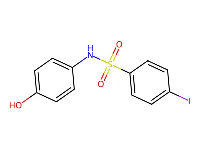 N-(4-hydroxyphenyl)-4-iodobenzenesulfonamide structure