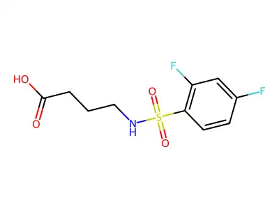 4-(2,4-Difluorobenzenesulfonamido)butanoic acid structure