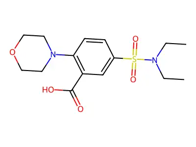 5-(Diethylsulfamoyl)-2-(morpholin-4-yl)benzoic acid structure