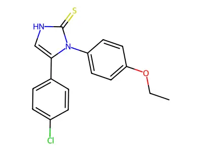 5-(4-chlorophenyl)-1-(4-ethoxyphenyl)-1H-imidazole-2-thiol structure
