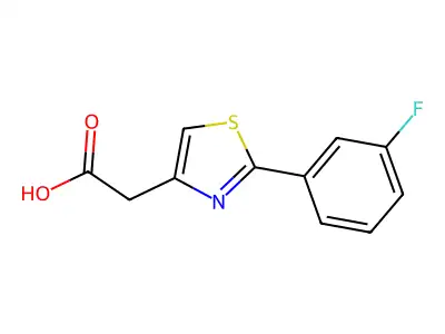 2-(2-(3-Fluorophenyl)-1,3-thiazol-4-yl)acetic acid structure