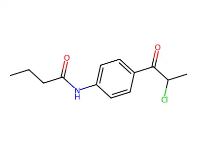 N-[4-(2-chloropropanoyl)phenyl]butanamide structure