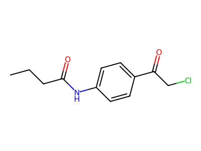 N-[4-(2-chloroacetyl)phenyl]butanamide structure