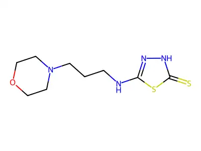 5-{[3-(Morpholin-4-yl)propyl]amino}-1,3,4-thiadiazole-2-thiol structure