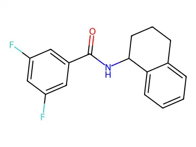 3,5-difluoro-N-(1,2,3,4-tetrahydronaphthalen-1-yl)benzamide structure