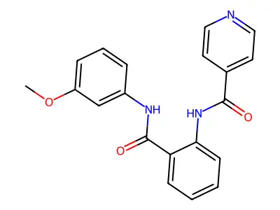 N-[2-[(3-methoxyphenyl)carbamoyl]phenyl]pyridine-4-carboxamide structure
