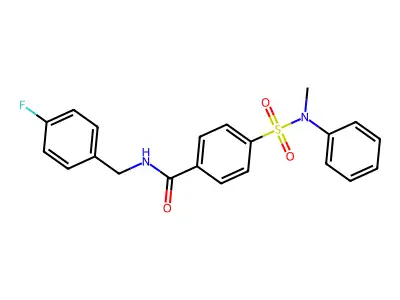 N-[(4-fluorophenyl)methyl]-4-[methyl(phenyl)sulfamoyl]benzamide structure