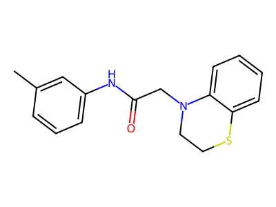 2-(2,3-dihydro-1,4-benzothiazin-4-yl)-N-(3-methylphenyl)acetamide structure