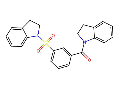 1-[3-(2,3-dihydro-1H-indole-1-sulfonyl)benzoyl]-2,3-dihydro-1H-indole structure