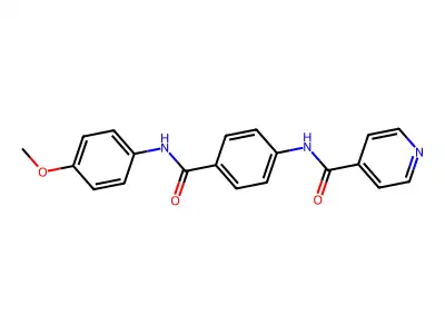 N-[4-[(4-methoxyphenyl)carbamoyl]phenyl]pyridine-4-carboxamide structure