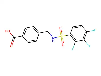 4-(2,3,4-Trifluorobenzenesulfonamidomethyl)benzoic acid structure