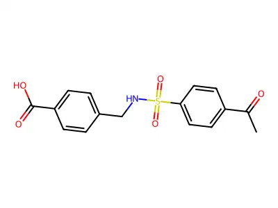 4-(4-Acetylbenzenesulfonamidomethyl)benzoic acid structure