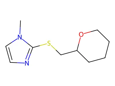 1-Methyl-2-(oxan-2-ylmethylsulfanyl)imidazole structure