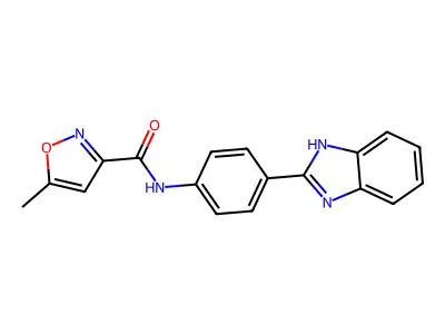 N-[4-(1H-1,3-benzodiazol-2-yl)phenyl]-5-methyl-1,2-oxazole-3-carboxamide structure