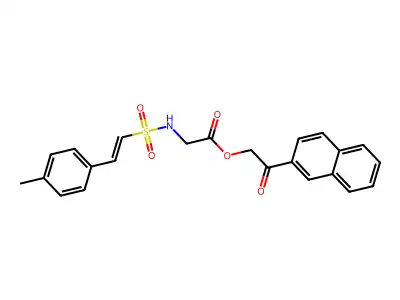 2-(Naphthalen-2-yl)-2-oxoethyl 2-[2-(4-methylphenyl)ethenesulfonamido]acetate structure