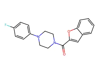 1-Benzofuran-2-yl-[4-(4-fluorophenyl)piperazin-1-yl]methanone structure