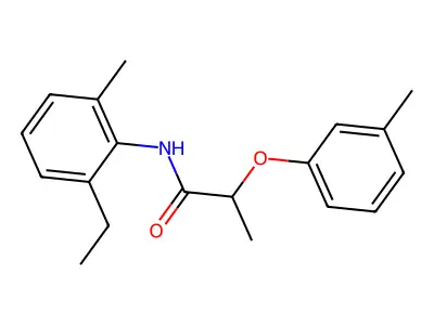 N-(2-ethyl-6-methylphenyl)-2-(3-methylphenoxy)propanamide structure