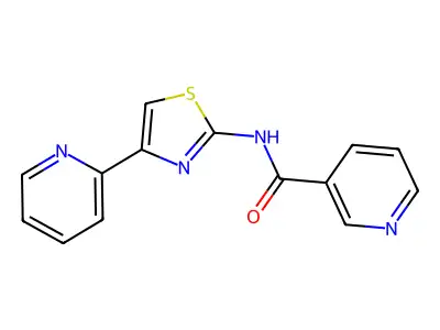 3-Pyridinecarboxamide, N-[4-(2-pyridinyl)-2-thiazolyl]- structure