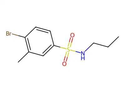4-bromo-3-methyl-N-propylbenzenesulfonamide structure
